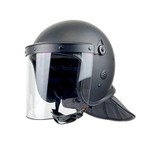 Capacete motim com máscara